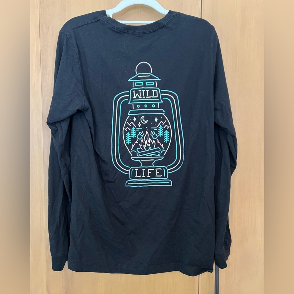 FEED ME FIGHT ME men’s unisex MEDIUM long sleeve tee WILD LIFE